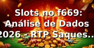 📊 Slots no f669: Análise de Dados 2026 - RTP, Saques Pix e ROI